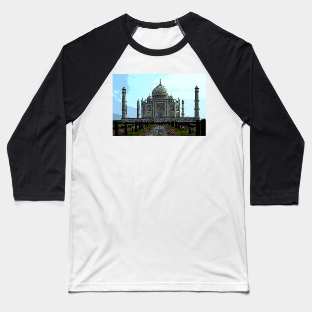 Taj Mahal bywhacky Baseball T-Shirt by bywhacky